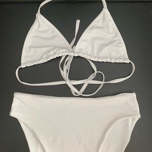 437 White Bikini Set (Sanders Top/Aubrey Bottoms)